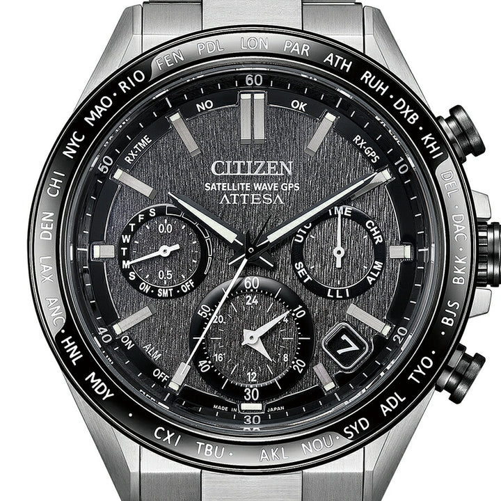 シチズン アテッサ ACT Line アクトライン CC4058-67X メンズ 腕時計 ソーラー GPS衛星電波受信 クロノグラフ サファイアベゼル スーパーチタニウム