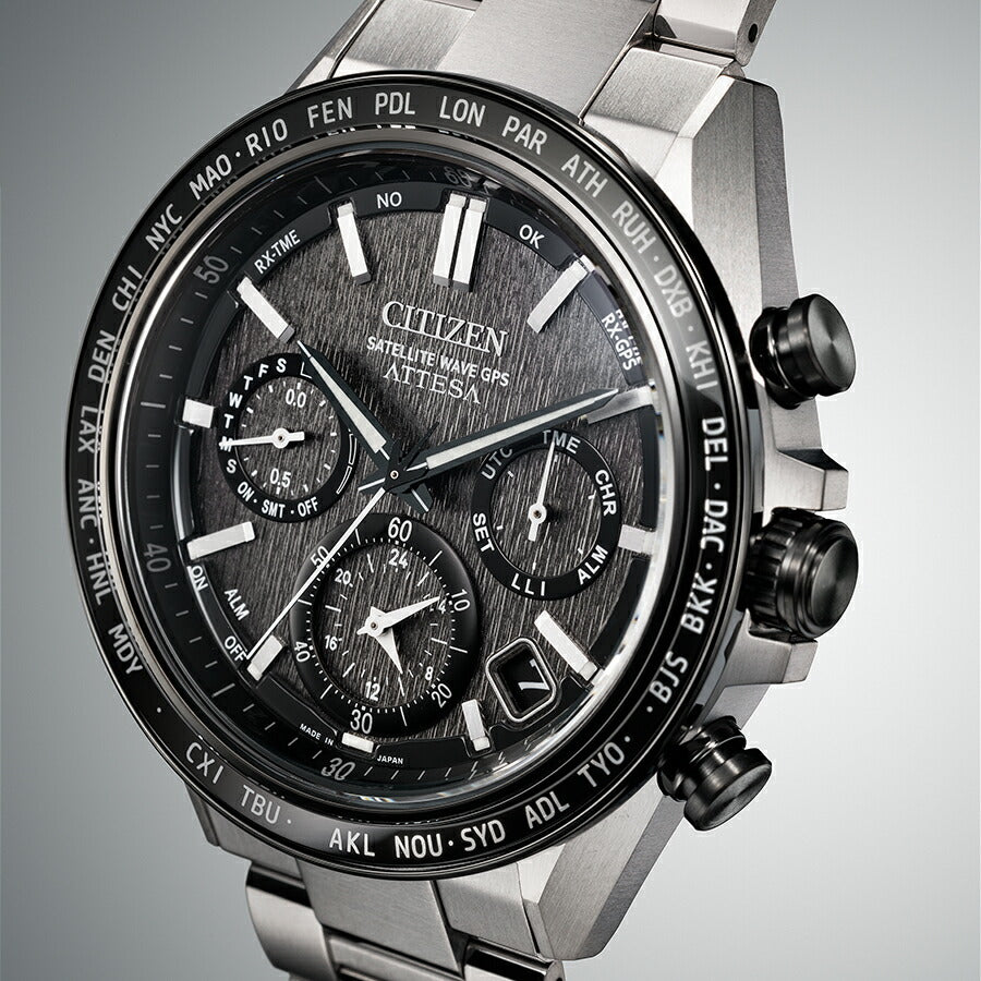 シチズン アテッサ ACT Line アクトライン CC4058-67X メンズ 腕時計 ソーラー GPS衛星電波受信 クロノグラフ サファイアベゼル スーパーチタニウム