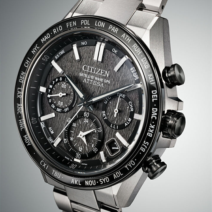 シチズン アテッサ ACT Line アクトライン CC4058-67X メンズ 腕時計 ソーラー GPS衛星電波受信 クロノグラフ サファイアベゼル スーパーチタニウム