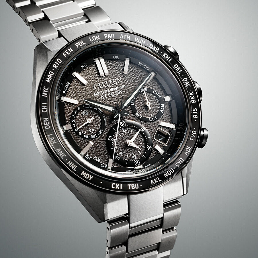 シチズン アテッサ ACT Line アクトライン CC4058-67X メンズ 腕時計 ソーラー GPS衛星電波受信 クロノグラフ サファイアベゼル スーパーチタニウム