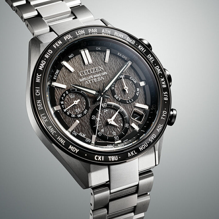 シチズン アテッサ ACT Line アクトライン CC4058-67X メンズ 腕時計 ソーラー GPS衛星電波受信 クロノグラフ サファイアベゼル スーパーチタニウム