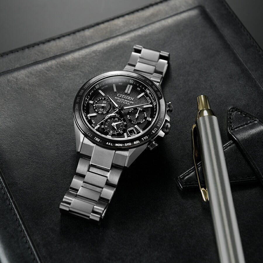 シチズン アテッサ ACT Line アクトライン CC4058-67X メンズ 腕時計 ソーラー GPS衛星電波受信 クロノグラフ サファイアベゼル スーパーチタニウム