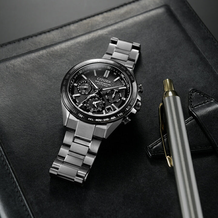 シチズン アテッサ ACT Line アクトライン CC4058-67X メンズ 腕時計 ソーラー GPS衛星電波受信 クロノグラフ サファイアベゼル スーパーチタニウム