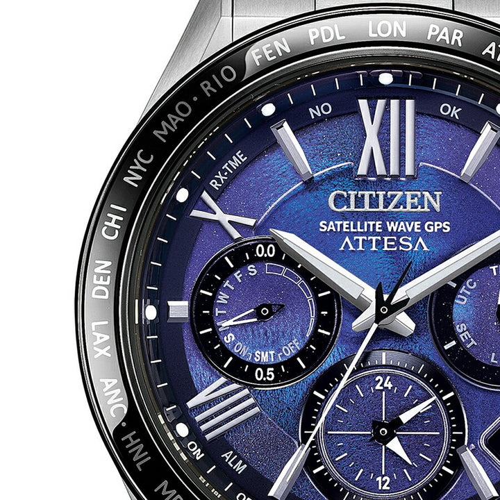 シチズン アテッサ ACT Line UNITE with BLUE 2025 限定モデル 青の時 CC4075-50L メンズ ソーラー GPS衛星電波受信 クロノグラフ サファイアベゼル スーパーチタニウム