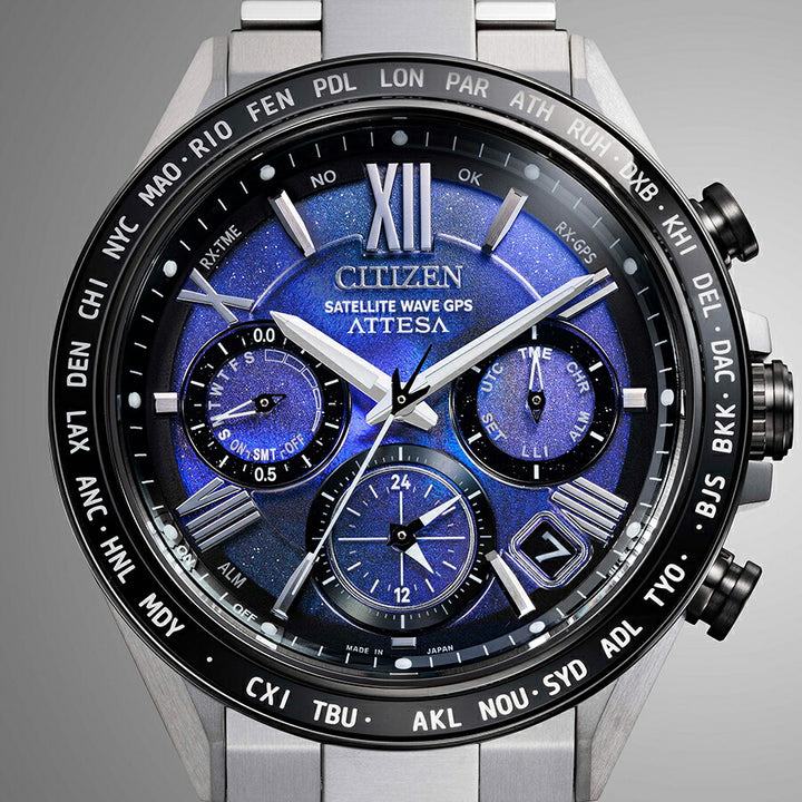 シチズン アテッサ ACT Line UNITE with BLUE 2025 限定モデル 青の時 CC4075-50L メンズ ソーラー GPS衛星電波受信 クロノグラフ サファイアベゼル スーパーチタニウム