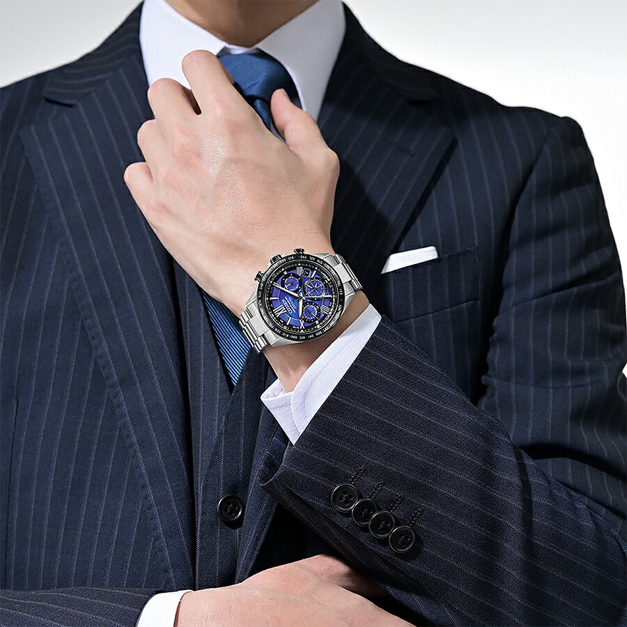 シチズン アテッサ ACT Line UNITE with BLUE 2025 限定モデル 青の時 CC4075-50L メンズ ソーラー GPS衛星電波受信 クロノグラフ サファイアベゼル スーパーチタニウム