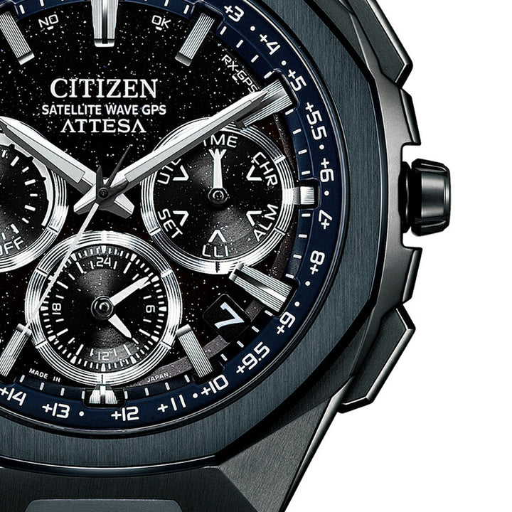 シチズン アテッサ ACT Line Blue Universe Collection 2025 限定モデル CC4106-74E メンズ ソーラー GPS衛星電波受信 クロノグラフ スーパーチタニウム