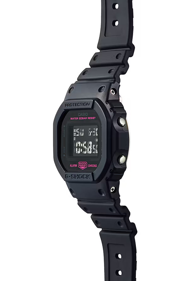 G-SHOCK ピンクリボン活動支援モデル DW-5600PK-1JR メンズ 腕時計 電池式 デジタル スクエア 樹脂バンド ブラック 国内正規品 カシオ