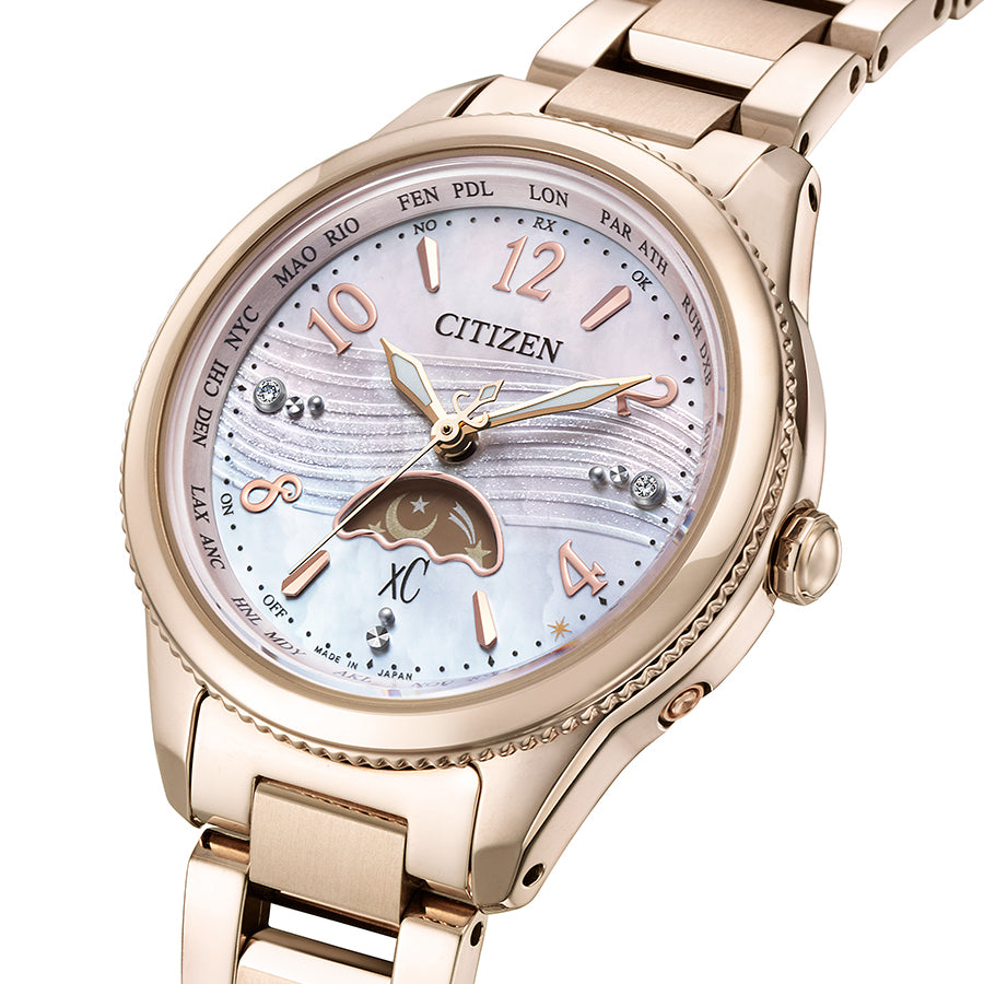 シチズン クロスシー ダイチコレクション 限定モデル トワイライトビーチ EE1004-65N レディース ソーラー 電波 サン&ムーン サクラピンク