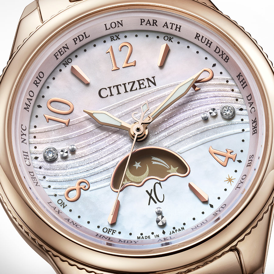 シチズン クロスシー ダイチコレクション 限定モデル トワイライトビーチ EE1004-65N レディース ソーラー 電波 サン&ムーン サクラピンク