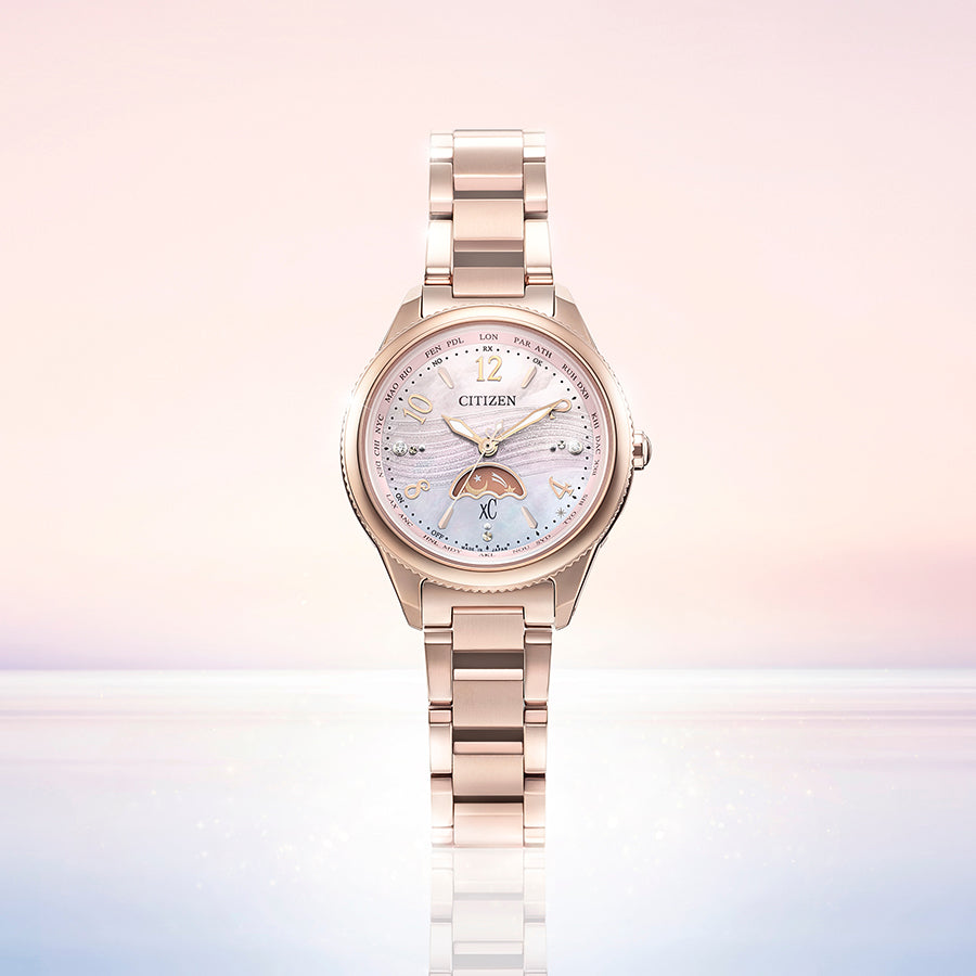 シチズン クロスシー ダイチコレクション 限定モデル トワイライトビーチ EE1004-65N レディース ソーラー 電波 サン&ムーン サクラピンク