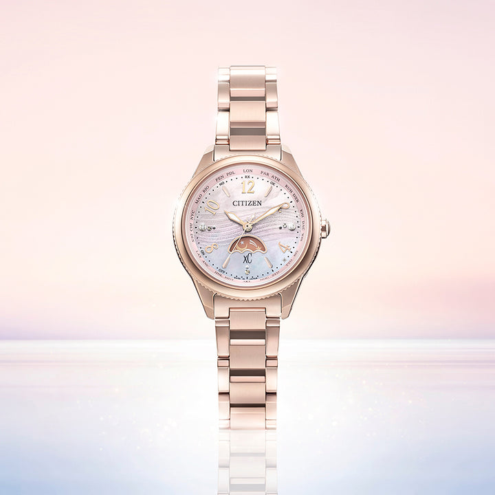 シチズン クロスシー ダイチコレクション 限定モデル トワイライトビーチ EE1004-65N レディース ソーラー 電波 サン&ムーン サクラピンク