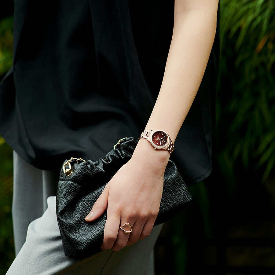 シチズン クロスシー ダイチコレクション ブラウングラデーションダイヤル EE1004-73W レディース ソーラー 電波 サン&ムーン サクラピンク