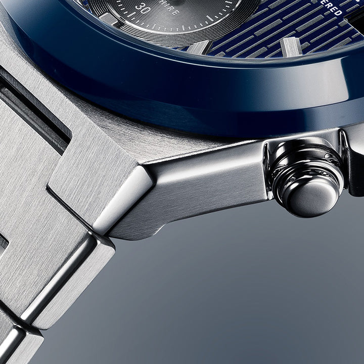 カシオ エディフィス ソーラー クロノグラフ セラミックベゼル EFS-S650YD-2AJF メンズ ブルーダイヤル メタルバンド