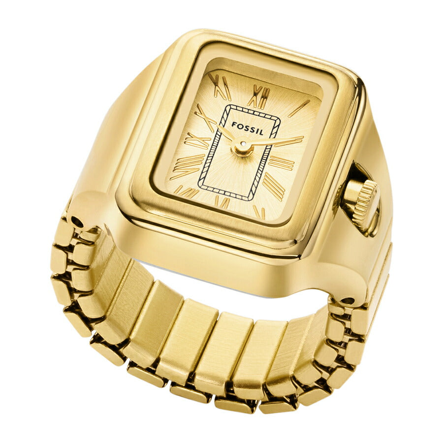 FOSSIL フォッシル RAQUEL ラケル ウォッチリング ES5343 レディース クオーツ 電池式 アナログ スクエア ゴールド 国内正規品 指輪