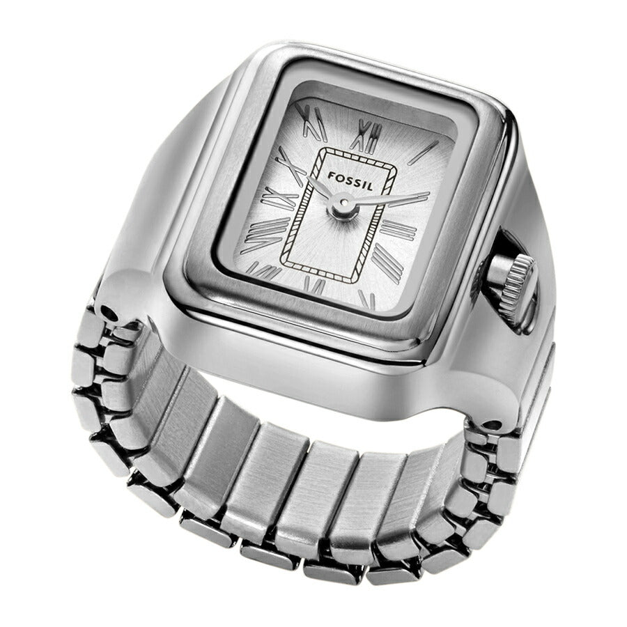 FOSSIL フォッシル RAQUEL ラケル ウォッチリング ES5344 レディース クオーツ 電池式 アナログ スクエア シルバー 国内正規品 指輪