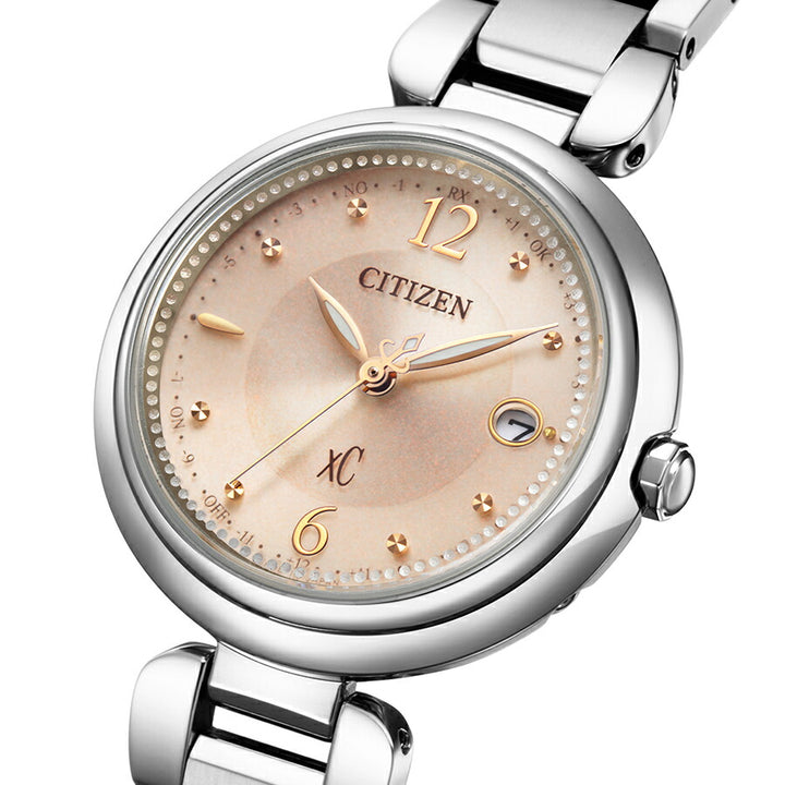 シチズン クロスシー mizu collection ミズコレクション アラビア数字インデックスモデル ES9460-88W レディース ソーラー 電波 ピンクベージュダイヤル