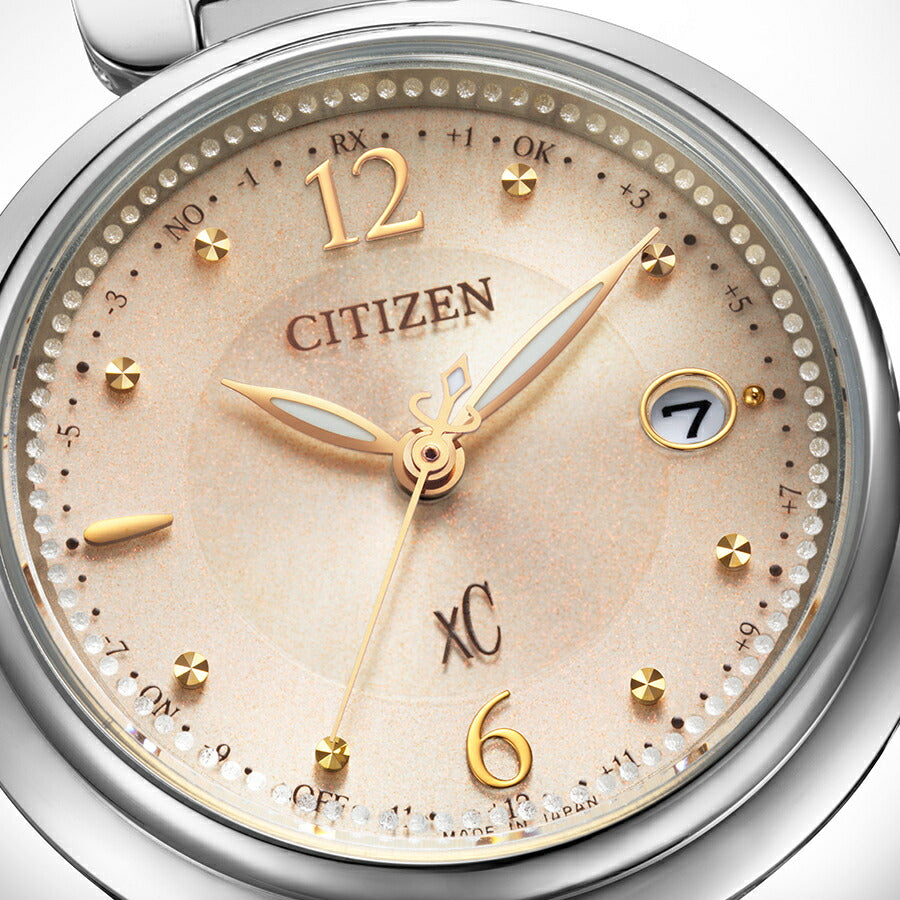 シチズン クロスシー mizu collection ミズコレクション アラビア数字インデックスモデル ES9460-88W レディース ソーラー 電波 ピンクベージュダイヤル