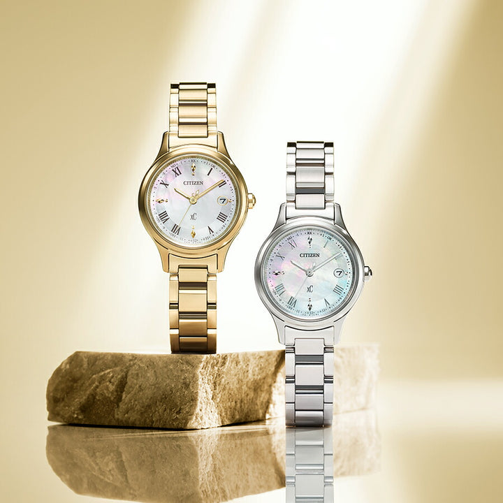 シチズン xC クロスシー ヒカリコレクション 白蝶貝ダイヤル ES9490-52D レディース ソーラー 電波 シルバー