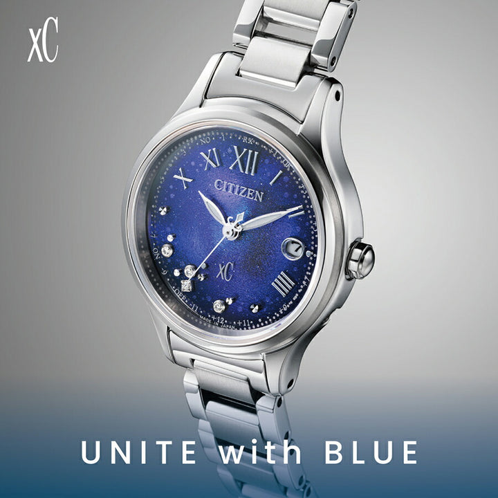 シチズン クロスシー ヒカリコレクション UNITE with BLUE 2025 限定モデル 青の時 ES9490-95L レディース ソーラー 電波