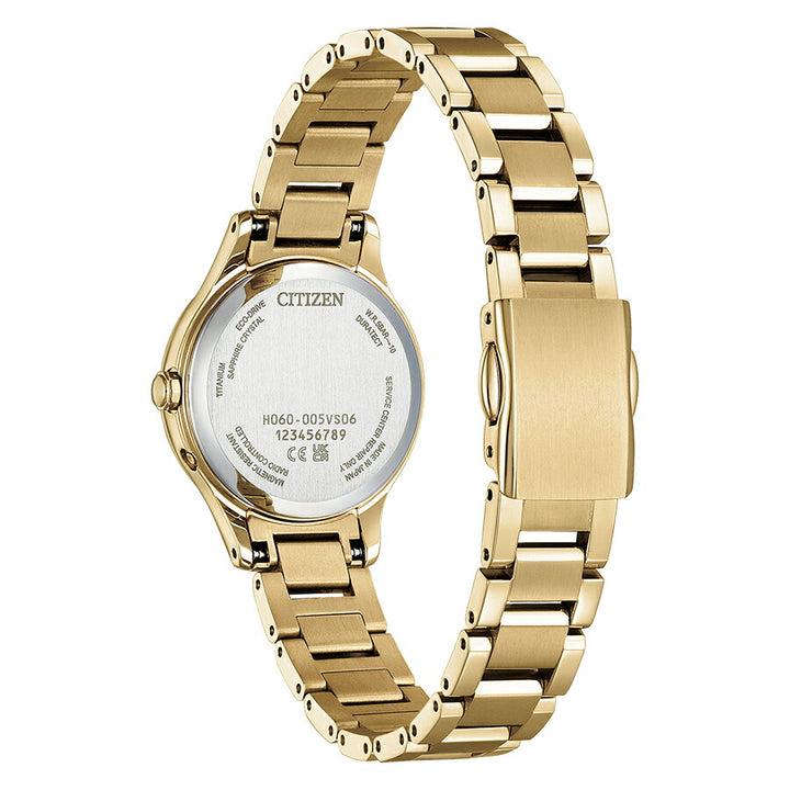 シチズン xC クロスシー ヒカリコレクション 白蝶貝ダイヤル ES9492-57D レディース ソーラー 電波 アンバーイエロー