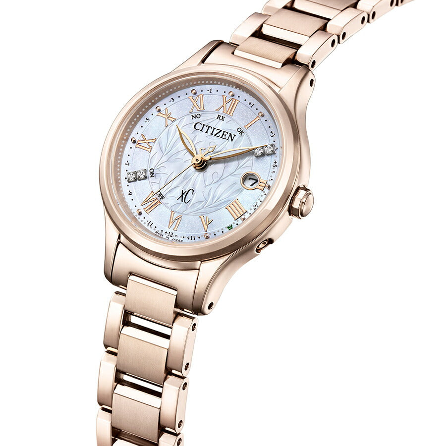 シチズン クロスシー 北川景子 限定モデル オリーブ ES9498-51D レディース ソーラー 電波 ダイヤ入り白蝶貝ダイヤル サクラピンク