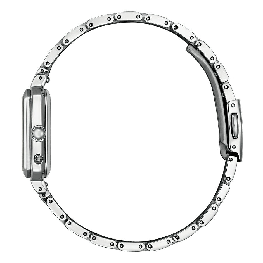 シチズン xC クロスシー hikari collection ヒカリコレクション スクエア2wayモデル ES9500-69E レディース 腕時計 ソーラー 電波 角型 ブラックダイヤル シルバー メタルバンド 替えバンドつき