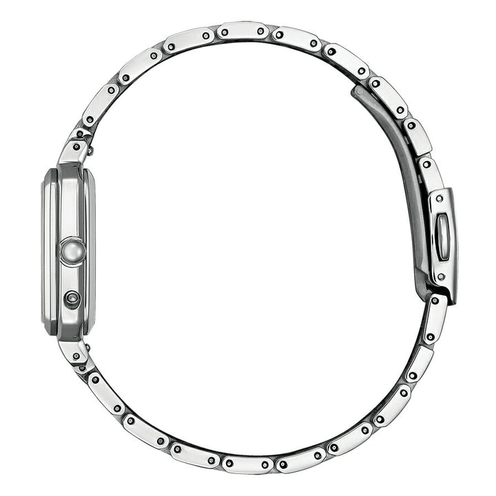 シチズン xC クロスシー hikari collection ヒカリコレクション スクエア2wayモデル ES9500-69E レディース 腕時計 ソーラー 電波 角型 ブラックダイヤル シルバー メタルバンド 替えバンドつき
