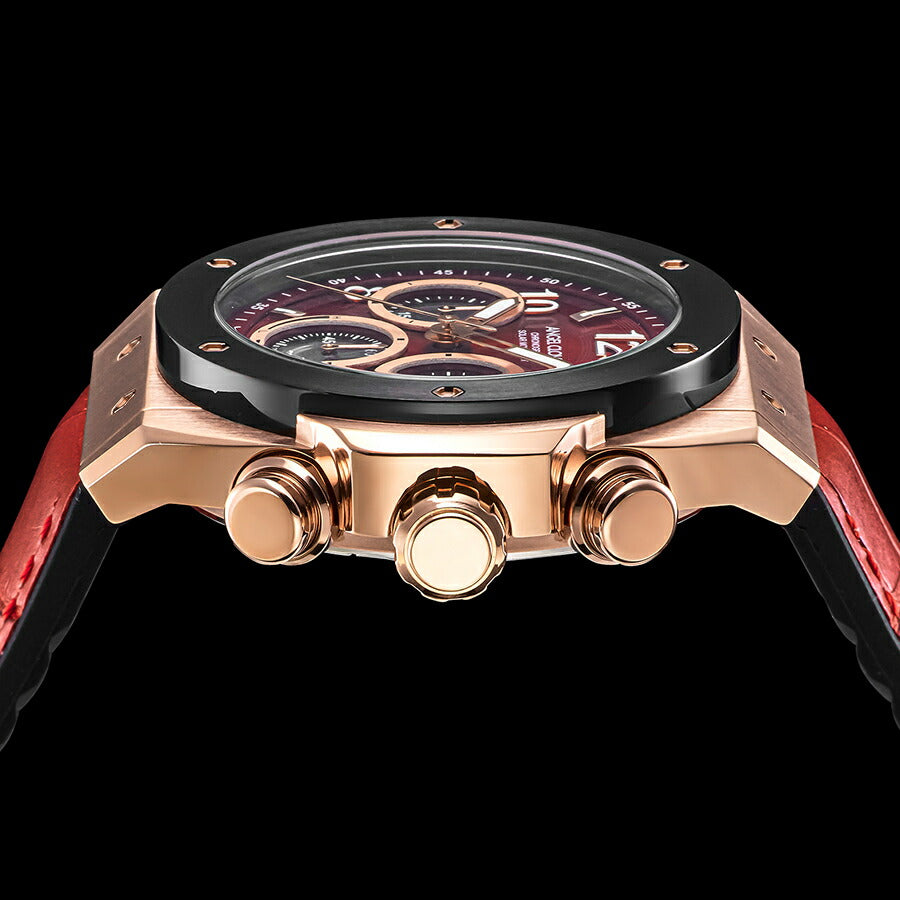 エンジェルクローバー エクスベンチャー ソーラー EVS45PRE-RE メンズ クロノグラフ 革ベルト レッド