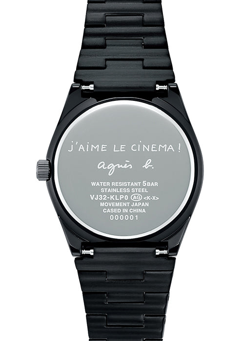 アニエスベー Cinema シネマ デザイン 復刻 限定モデル FCSJ705 メンズ レディース クオーツ 電池式 ブラック 国内正規品 セイコー