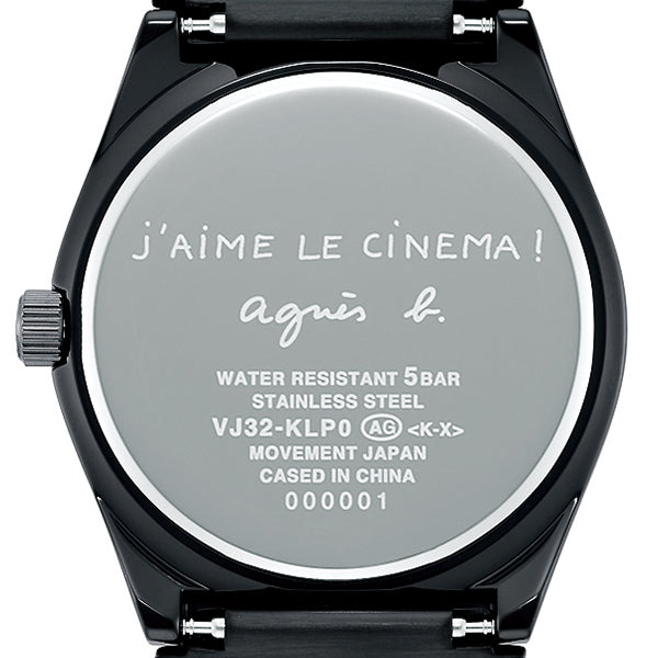 アニエスベー Cinema シネマ デザイン 復刻 限定モデル FCSJ705 メンズ レディース クオーツ 電池式 ブラック 国内正規品 セイコー