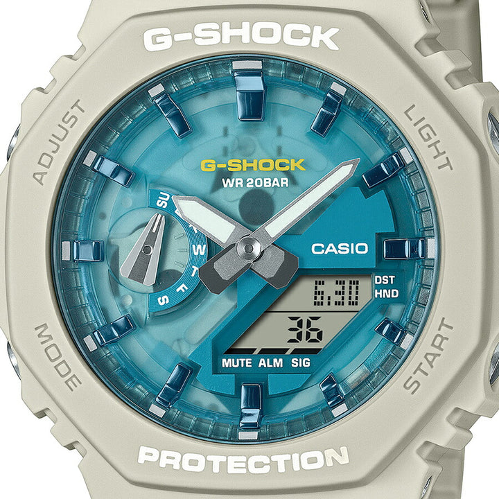 G-SHOCK OASIS OF DAY AND NIGHT 昼のオアシス GA-2100AS-5AJF メンズ 腕時計 電池式 アナデジ オクタゴン 樹脂バンド サンドベージュ 国内正規品 カシオ