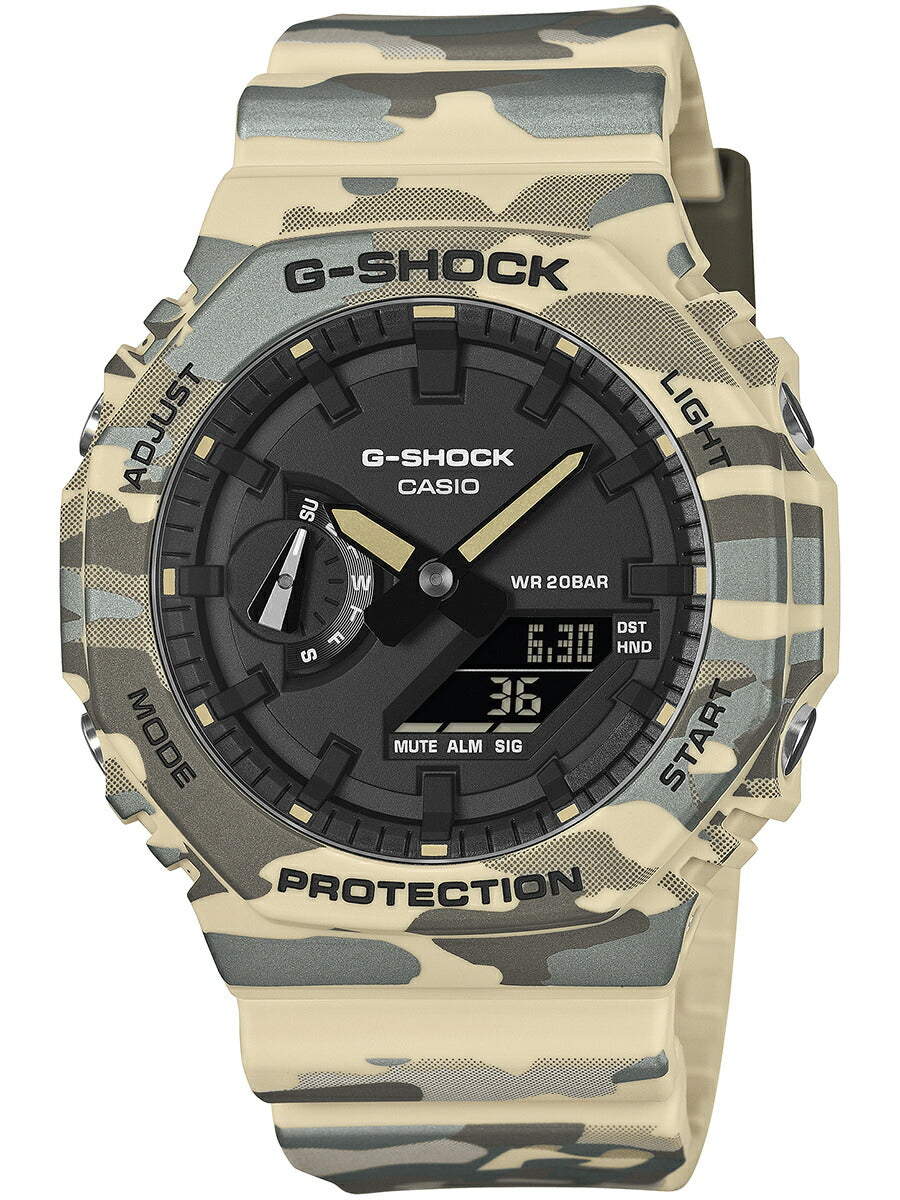 G-SHOCK カモフラージュ ベージュ GA-2100CM-5AJF メンズ 電池式