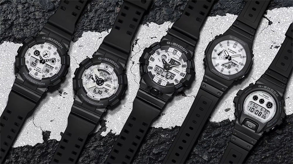 G-SHOCK ブラック&ブリリアントホワイト GA-2100WD-1AJF メンズ 腕時計 電池式 アナデジ オクタゴン 樹脂バンド 国内正規品 カシオ