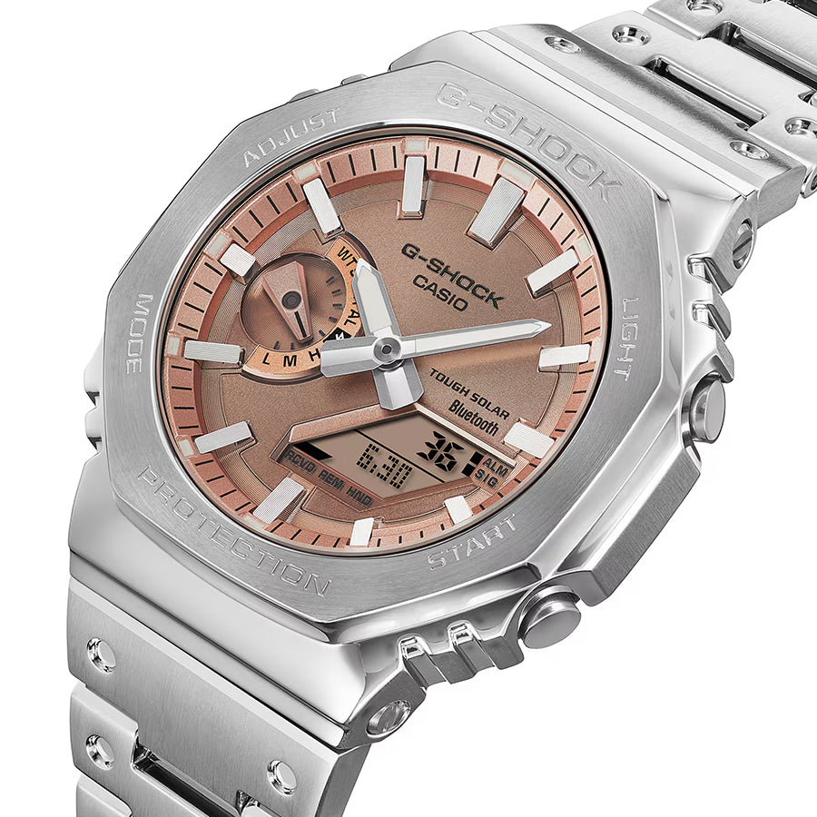 G-SHOCK FULL METAL フルメタル オクタゴン GM-B2100AD-5AJF メンズ 腕時計 ソーラー Bluetooth カッパーダイヤル 国内正規品 カシオ 日本製