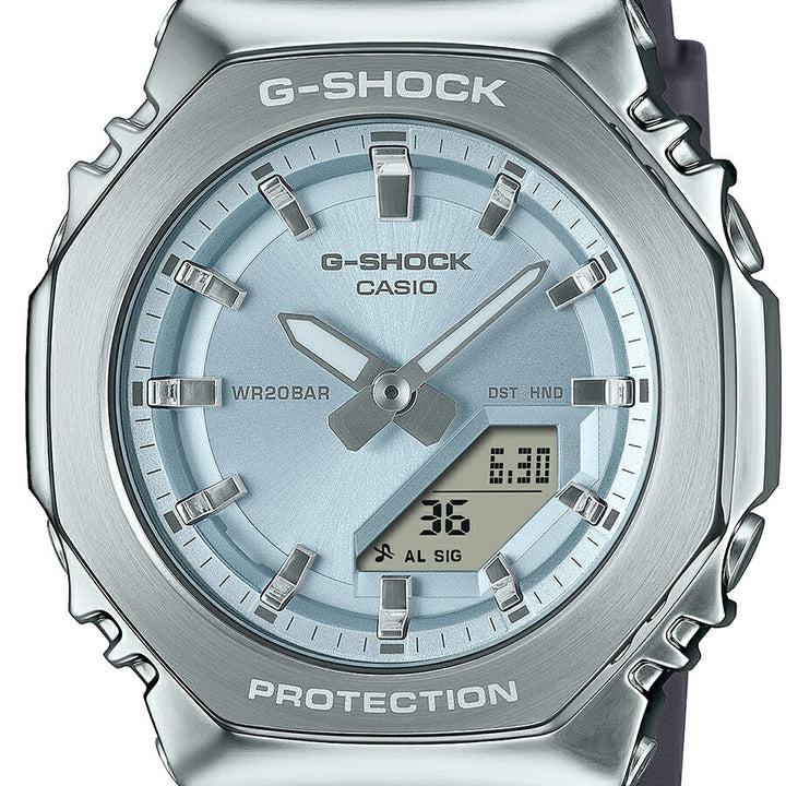 G-SHOCK ミッドサイズ メタルカバード GM-S2110-2AJF メンズ レディース 腕時計 電池式 アナデジ オクタゴン ブルーダイヤル 樹脂バンド 国内正規品 カシオ