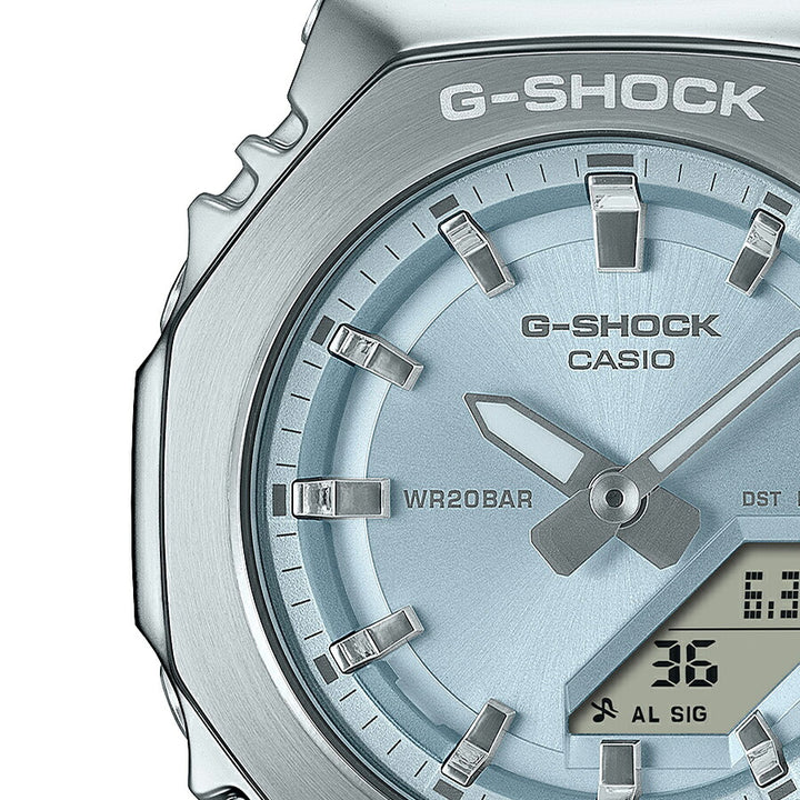 G-SHOCK ミッドサイズ メタルカバード GM-S2110-2AJF メンズ レディース 腕時計 電池式 アナデジ オクタゴン ブルーダイヤル 樹脂バンド 国内正規品 カシオ