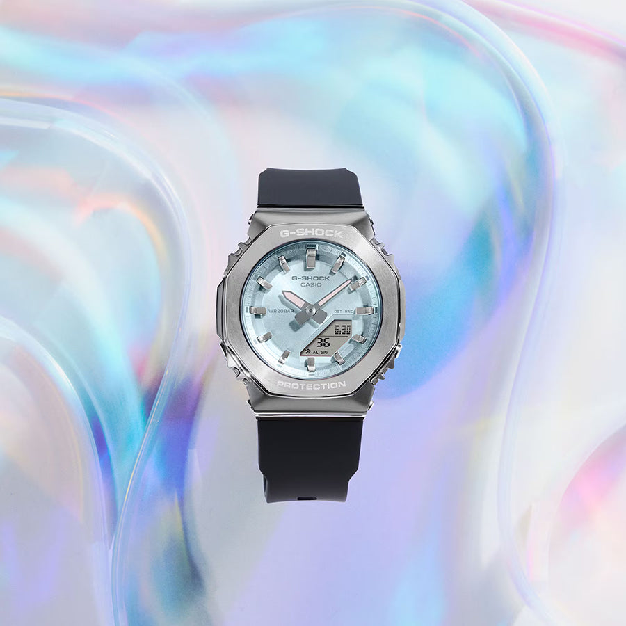 G-SHOCK ミッドサイズ メタルカバード GM-S2110-2AJF メンズ レディース 腕時計 電池式 アナデジ オクタゴン ブルーダイヤル 樹脂バンド 国内正規品 カシオ