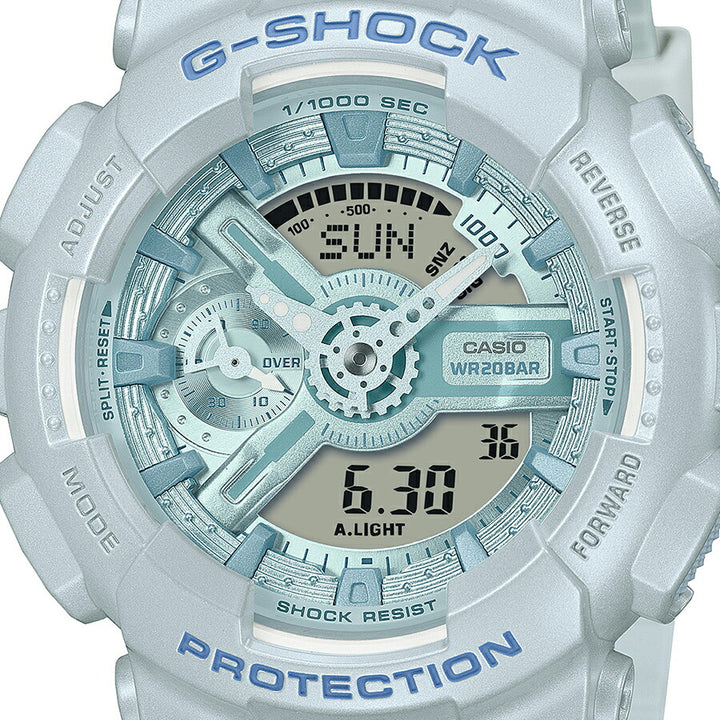 G-SHOCK ミッドサイズ シルキートーンカラーズ ブルー GMA-S110ST-2AJF メンズ レディース 腕時計 電池式 アナデジ 樹脂バンド 国内正規品 カシオ