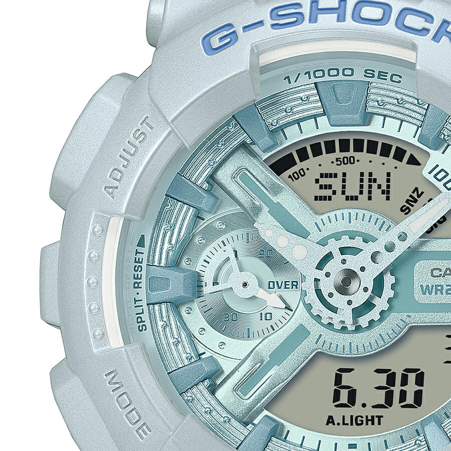 G-SHOCK ミッドサイズ シルキートーンカラーズ ブルー GMA-S110ST-2AJF メンズ レディース 腕時計 電池式 アナデジ 樹脂バンド 国内正規品 カシオ