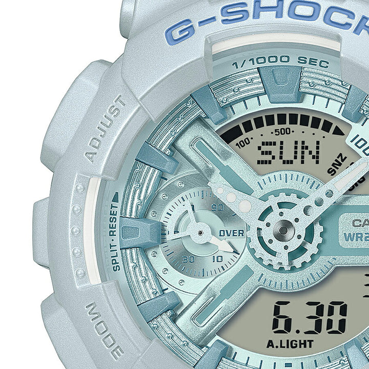 G-SHOCK ミッドサイズ シルキートーンカラーズ ブルー GMA-S110ST-2AJF メンズ レディース 腕時計 電池式 アナデジ 樹脂バンド 国内正規品 カシオ