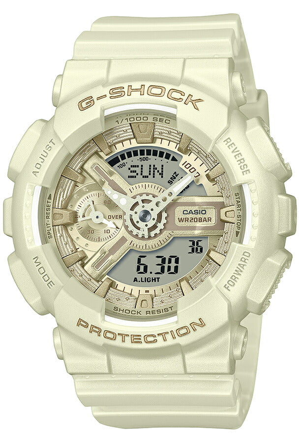 G-SHOCK ミッドサイズ シルキートーンカラーズ ホワイト GMA-S110ST-7AJF メンズ レディース 腕時計 電池式 アナデジ 樹脂バンド 国内正規品 カシオ