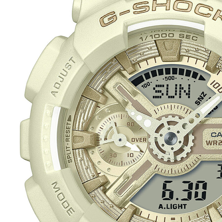 G-SHOCK ミッドサイズ シルキートーンカラーズ ホワイト GMA-S110ST-7AJF メンズ レディース 腕時計 電池式 アナデジ 樹脂バンド 国内正規品 カシオ