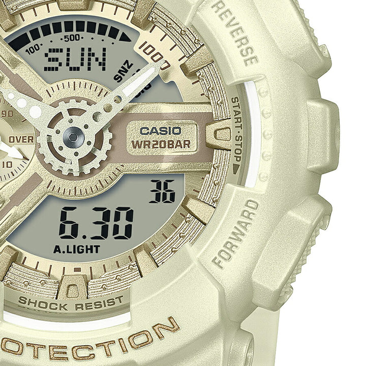 G-SHOCK ミッドサイズ シルキートーンカラーズ ホワイト GMA-S110ST-7AJF メンズ レディース 腕時計 電池式 アナデジ 樹脂バンド 国内正規品 カシオ