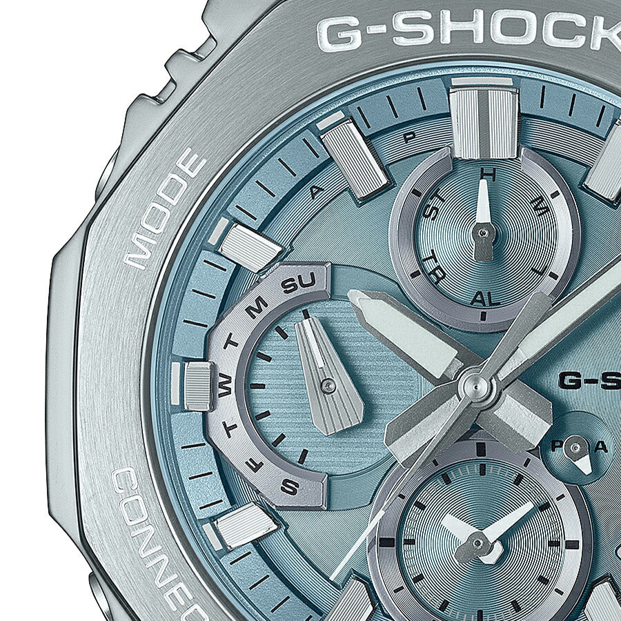 G-SHOCK フルメタル デュアルタイム クロノグラフ GMC-B2100AD-2AJF メンズ 腕時計 ソーラー Bluetooth アナログ オクタゴン メタルバンド ブルー 国内正規品 カシオ 日本製