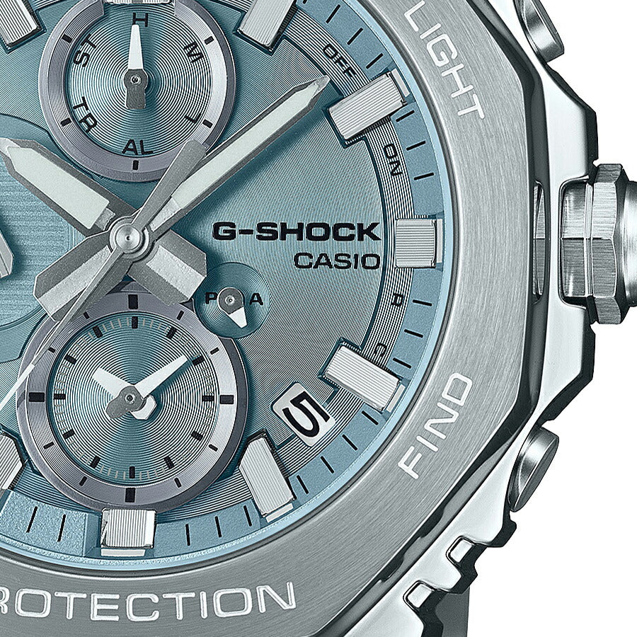 G-SHOCK フルメタル デュアルタイム クロノグラフ GMC-B2100AD-2AJF メンズ 腕時計 ソーラー Bluetooth アナログ オクタゴン メタルバンド ブルー 国内正規品 カシオ 日本製