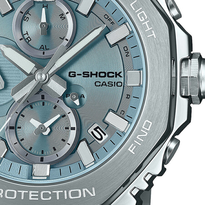G-SHOCK フルメタル デュアルタイム クロノグラフ GMC-B2100AD-2AJF メンズ 腕時計 ソーラー Bluetooth アナログ オクタゴン メタルバンド ブルー 国内正規品 カシオ 日本製
