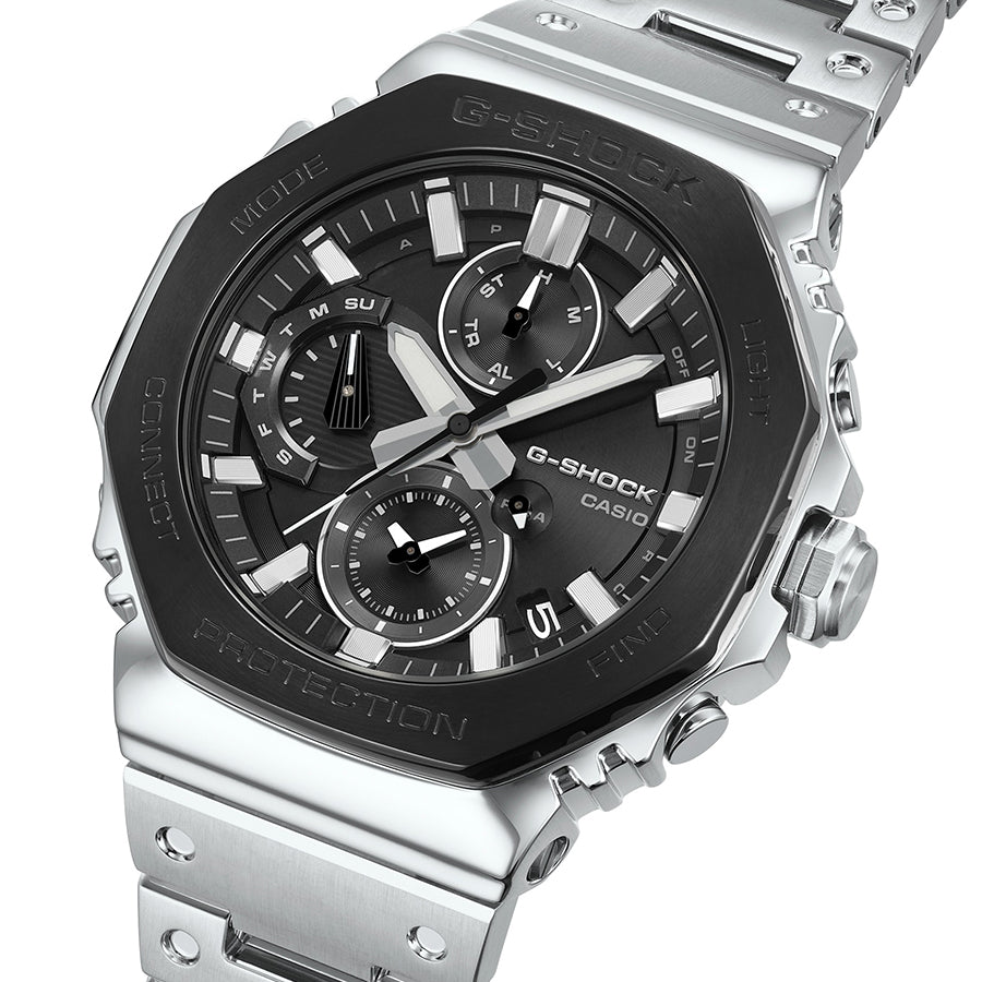 G-SHOCK フルメタル デュアルタイム クロノグラフ ブラックベゼル GMC-B2100BT-1AJF メンズ ソーラー Bluetooth アナログ 日本製
