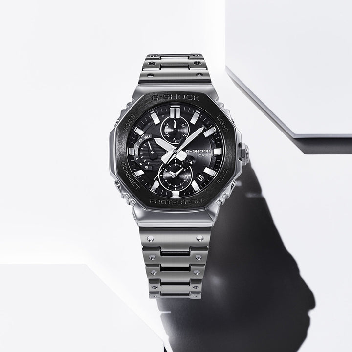 G-SHOCK フルメタル デュアルタイム クロノグラフ ブラックベゼル GMC-B2100BT-1AJF メンズ ソーラー Bluetooth アナログ 日本製