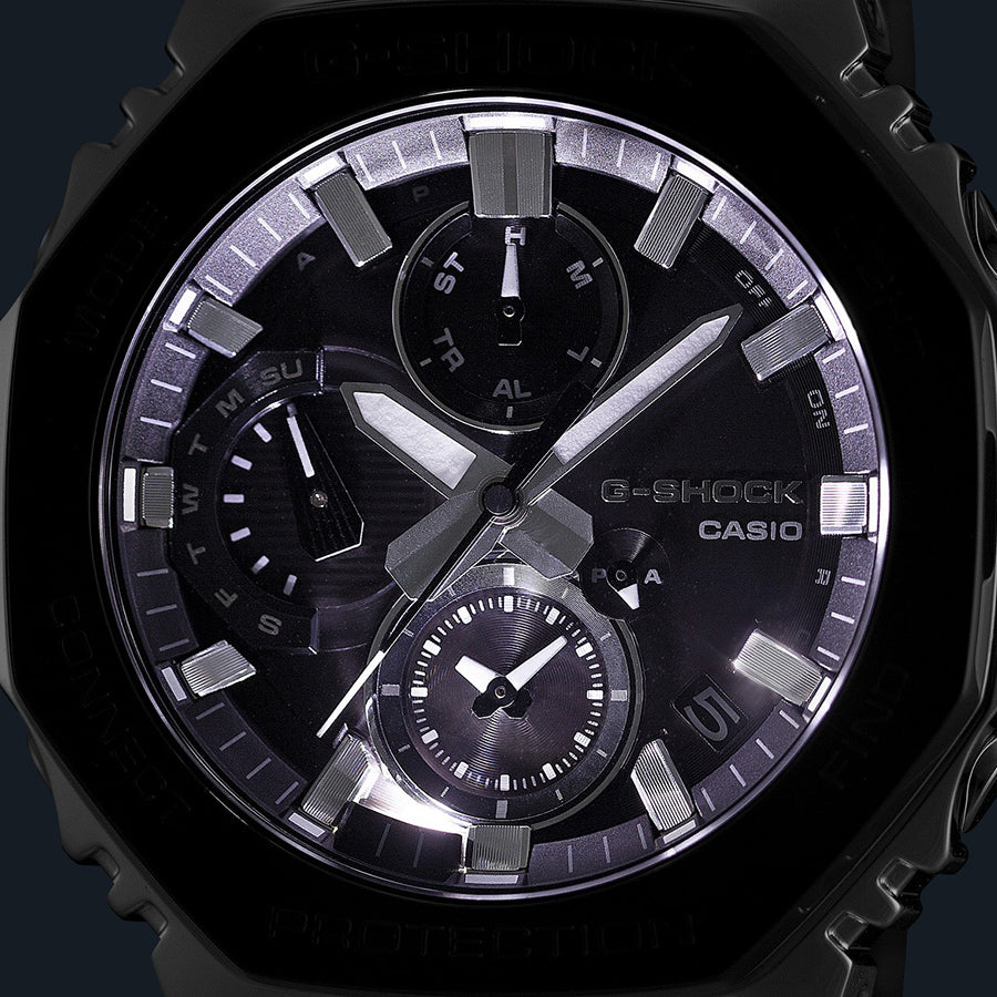 G-SHOCK フルメタル デュアルタイム クロノグラフ ブラックベゼル GMC-B2100BT-1AJF メンズ ソーラー Bluetooth アナログ 日本製